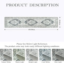 Lahome Boho Washable Kitchen Runner - 2x10 Extra Long Stain Resistant Non-Slip Stair Rug Lightweight Throw Floor Oriental Distressed Print Runner for Bedroom Entryway by TinyTreasures Baby Boutique