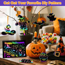 ZMLM Scratch Paper Art Craft: 2 Pack Rainbow Scratch Set for 3 4 5 6 7 8 9 10 Years Old Girls Boys Students Drawing Coloring Black Magic Art Supplies Kits Gifts School Birthday Party Toys(Halloween) by TinyTreasures Baby Boutique