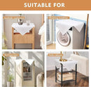 sancua 2 Pack Small Square Tablecloth 24 x 24 Inch White, Stain and Wrinkle Resistant Washable Polyester Table Cloth Decorative Solid Fabric Table Cover for Nightstand End Bedside Tables by CozyNest Decor