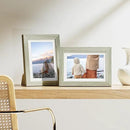 Vittanly 5x7 Picture Frames Set of 9, Shatter Resistant Plexiglass, Display 4x6 Pictures with Mat or 5x7 without Mat, Photo Frames for Wall or Tabletop, Engineered Wood, Driftwood by CozyNest Decor