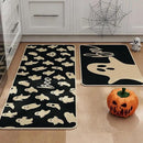 Halloween Kitchen Mat Set of 2, Ghosts Boo Halloween Kitchen Decor, Halloween Rug for Floor, Indoor Spooky Home Decor with Non-Slip Backing,17 x 29 Inch & 17 x 47 Inch by CozyNest Decor