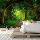 FENDROM Nature Forest Tree Cave Tapestry Wall Hanging Landscape Stream Through Green Rainforest Tapestries Jungle Creek Psychedelic Wall Blanket for Living Room by CozyNest Decor
