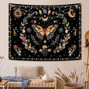 Lunerfex Boho Butterfly Tapestry Flower Moon Wall Tapestry, Moon Phases Tapestries for Bedroom Cute Tapestries Wall Hanging for Bedroom Living Room Decor Butterfly-1 44"x60" by CozyNest Decor