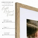 Sheffield Home 9 Piece Gallery Wall Frame Set, 12x12 in. Matted to 8x8 in. (Light Natural) by CozyNest Decor