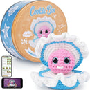 Cookie Box Crochet Kit for Beginners - Learn to Craft Amigurumi Stuffed Animals - Knitting Gift for Kids and Adults - Beginner-Friendly Yarn - Stitch-by-Stitch Video Tutorial - Oyster Pearl by TinyTreasures Baby Boutique