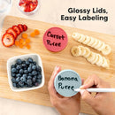 KeaBabies 4pk 8oz Glass Baby Food Containers with Lids - Leak-Proof, Microwavable Small Glass Jars, Baby Purees & Toddler Snack Storage Containers, BPA-Free, Dishwasher & Freezer Safe (Sage) by TinyTreasures Baby Boutique