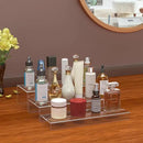 Rectangular Acrylic Display Risers Stands 3pcs, Dessert Table Display Rack, Clear Display Shelf for Funko Pop, Collectibles, Retails, Shoes, Glasses, Plants, Home Decors, Perfume - 12-1'', 2'', 3'' by CozyNest Decor