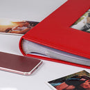 RECUTMS Picture Albums 4x6 Leather Cover 300 Photo Sleeves Photo Albums Book 3 Per Pages Horizontal Photo Picture Wedding Anniversary Picture Book(Red) by TinyTreasures Baby Boutique