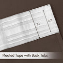 MIULEE Chocolate Brown Back Tab Blackout Curtains 63 Inch Length 2 Panels Set for Living Room Bedroom Privacy, Rod Pocket/Pinch Pleat Thermal Insulated Room Darkening Pleated Light Blocking Drapes by TinyTreasures Baby Boutique