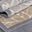 Beverly Rug Outdoor Rug 9x12 Large Modern Floral Tropical Area Rugs for Indoor and Outdoor Patio Easy to Clean Non Shedding Living Room Porch Garden Washable Outside Carpet (9 x 12 Beige) by CozyNest Decor