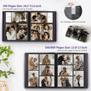 Popotop Photo Album 4x6 300 Pockets with Leather Hardcover Cover, Small Photo Album Holder Book with 50Pcs Pages for Family Travel Wedding Baby Gifts by TinyTreasures Baby Boutique