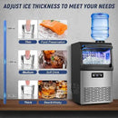 Commercial Ice Maker Machine 100LBS/24H with 20LBS Storage Bin, Gallon Water & Facuet Water Inlet, 36PCS 15" Wide Undercounter/Freestanding Ice Maker Machine for Home Bar Outdoor, Self Cleaning by CozyNest Decor