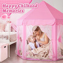 Monobeach Princess Castle Play Tent for Girls - Large 55'' x 53'' Playhouse with Star Lights for Indoor and Outdoor Play by TinyTreasures Baby Boutique