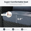 5 Pieces Outdoor Patio Furniture Sets with Rocking Swivel Chairs with 6-inch Thick Cushion and Side Table for Deck Lawn by GreenHaven Gardens