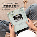 Pregnancy Journal for First Time Moms Gifts - 90 Pages Hardcover Pregnancy Memory Book, Beautiful & Cute Baby Book Keepsake, Ultrasound Baby Scrapbook, Mom To Be Gift (Sage) by TinyTreasures Baby Boutique