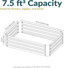 Sunnydaze Galvanized Raised Garden Bed - Metal Raised Bed for Gardening - Outdoor Planter Box for Flowers, Plants, and Vegetables - Silver - 48" W x 24" D x 12" H Rectangle by GreenHaven Gardens