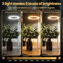 bseah Grow Light, LED Plant Light for Indoor Plants Growing, Full Spectrum Desk Grow Lamp with Pedestal, Automatic Timer for 3H/9H/12H, 10 Dimmable Levels (White) by GreenHaven Gardens
