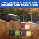 Set of 8 Ceramic Campfire Mugs – 15 Oz, Red – Coffee & Tea Cups for Home, Work, Travel, Camping – Customizable, Great for DIY, Events, Companies by CozyNest Decor