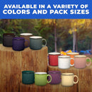 Set of 16 Ceramic Campfire Mugs – 15 Oz, Teal – Coffee & Tea Cups for Home, Work, Travel, Camping – Customizable, Great for DIY, Events, Companies by CozyNest Decor