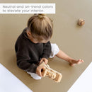 Toddlekind Solid Color Foam Play Mat 4x4 Baby Playmat. Stylish, Non-Toxic, Odorless, Plain Design Puzzle Play Mat 0m+ (Beige) by TinyTreasures Baby Boutique
