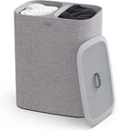 Joseph Joseph Tota 90 liter/23.8 gallon Laundry Hamper Separation Basket with lid, 2 Removable Washing Bags with Handles - Gray by CozyNest Decor