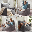 Giant Bean Bag Chair Sofa for Adults Teens, Comfy Corduroy Large Bean Bag Chairs with Armrests for Bedroom Living Room, Adult BeanBag Lazy Sofa Couch Chairs with Filler Included by CozyNest Decor