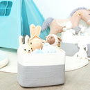 MINTWOOD Design 3-Pack Storage Baskets for Shelves, Playroom and Classroom, Book Basket, Decorative Storage Cube Bins, Woven Closet Organizers, Pantry and Shoe Organizer, Grey by TinyTreasures Baby Boutique