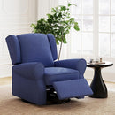 Swivel Rocker Recliner Chair Set of 2, Nursery Glider Chair, Nursery Rocking Chairs, Manual Reclining Chair, Blue by TinyTreasures Baby Boutique