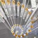 Chandeliers for Living Room 38-Lights Modern Crystal Light Extra Large Chandelier Light Fixture Entryway Foyer High Ceiling Chandeliers Lighting with Sloping Ceiling (Gold Chandelier) by CozyNest Decor
