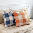 decorUhome Buffalo Plaid Check Fall Throw Pillow Covers 24x24 Set of 2, Outdoor Decorative Farmhouse Pillow Covers with Stitched Edge for Bed Couch Sofa, Cream White and Beige by CozyNest Decor