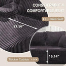 Hobestluk Modular Sectional Sofa Couches 108" L-Shape Couch 3 Seat Modular Sofa Memory Foam Sectional Couches for Living Room, Boneless Couch with Oversized Chaise (Grey, Left Facing) by CozyNest Decor