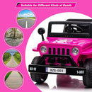 Ride on Truck Car, 12V Electric Ride on Car with Remote Control, MP3, LED Lights, Suspension System, Double Doors, Safety Belt, Ride-on Toy for Kids Aged 3-8 Years by TinyTreasures Baby Boutique