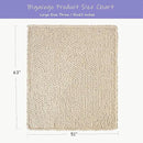Bigacogo Chunky Knit Throw Blanket for Couch, 51x63 inches, 100% Hand Knitted with Thick Jumbo Chenille Yarn, Cozy Soft Large Rope Knot Cable Crochet Blankets for Sofa Bed Living Room, Beige by CozyNest Decor