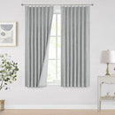Vision Home Silver Gray Pinch Pleated Full Blackout Curtains Room Darkening Window Curtains 72 inch for Living Room Bedroom Thermal Insulated Pinch Pleat Drapes with Hooks Back Tab 2 Panel 40" Wx72 L by CozyNest Decor