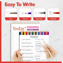 2 To Do List Notepads, Daily Planner Notebook with Tear-off Design, Undated Writing Organizer for Daily Tasks and Goal, Coiled Task Track Checklist Productivity Pad for Office, Classroom, Home, School by TinyTreasures Baby Boutique