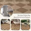 Lahome Checkered Easy Jute 6x9 Rug, Large Rugs for Living Room Dining Room Farmhouse Indoor Outdoor Carpet, Checkerboard Washable Geometric Rug Non Slip Black Carpet for Office Backyard Patio by CozyNest Decor