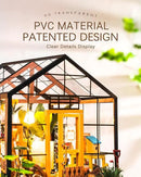 Rolife DIY Miniature Dollhouse Kit,Green House with Furniture and LED,Wooden Dollhouse Kit,Best Birthday and Valentine's Day Gift for Women and Girls by GreenHaven Gardens