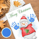 SHLINCO Snowman Handprint Keepsake DIY Kit, Baby's First Holiday Keepsake, Winter Decoration, Kids Family Footprint Art, 7.8x9.8 Inch Canvas, Suitable For Desktop Wall Ornaments by TinyTreasures Baby Boutique