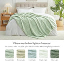 Amélie Home Luxury Striped Faux Fur Throw Blanket for Couch, Embossed Split Fur Cozy Fuzzy Fluffy Luxurious Soft Plush Sofa Chair Bed Gift Blankets for Women Men Wife Friend, 60"x80", Sage Green by CozyNest Decor