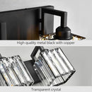 Modern Crystal Bathroom Vanity Light - 5-Lights Black Modern Crystal Wall Lamp for Bathroom Vanity Lighting by CozyNest Decor