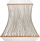 Hatteras Hammocks Deluxe Antique Brown DuraCord Rope Hammock – 13 ft. x 60 in., 2-Person, 450 lb Capacity, Cumaru Spreader Bar, Zinc-Plated Hardware – Handcrafted in The USA by GreenHaven Gardens