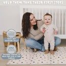Bubba Bear Baby Play Mat, Thick Foam Stars Design, Foldable Waterproof Mat for Crawling, Padded (47 x 35 Inches) by TinyTreasures Baby Boutique