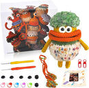 Beegofly Crochet Kits, Crochet Monsters Kit for Experienced Adults and Kids,with Step-by-Step Video Tutorials,Airpods Storage Bag,Handmade Gift,Original Sausage Mouth Monster Egg Bags (Orange) by TinyTreasures Baby Boutique