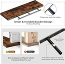 Fun Memories Floating Shelves - 12 Inch Rustic Wooden Wall Shelves - Extra Deeper & Thicker Wall Mounted Storage Shelf for Living Room, Kitchen, Farmhouse - 48" W x 12" D x 1.8" H - Brown by CozyNest Decor