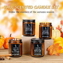Fall Candles Set, 4 Pack Candles for Home Scented Natural Soy Wax, Autumn Gifts Set for Women Men, Fall Fragrance of Spice/Vanilla Cupcake/Apple Wreath/Hello Fall by CozyNest Decor