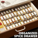SpaceAid Bamboo Spice Drawer Organizer, (Need 3" Deep Drawer) Expandable 4 Tier Spices Rack for Cabinet, Kitchen Seasoning Storage Insert (Jars Not Included, From 12" to 23" Wide) by CozyNest Decor