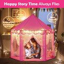 wilwolfer Princess Castle Play Tent for Girls Large Kids Play Tents Hexagon Playhouse with Star Lights Toys for Children Indoor Games (Pink) by TinyTreasures Baby Boutique
