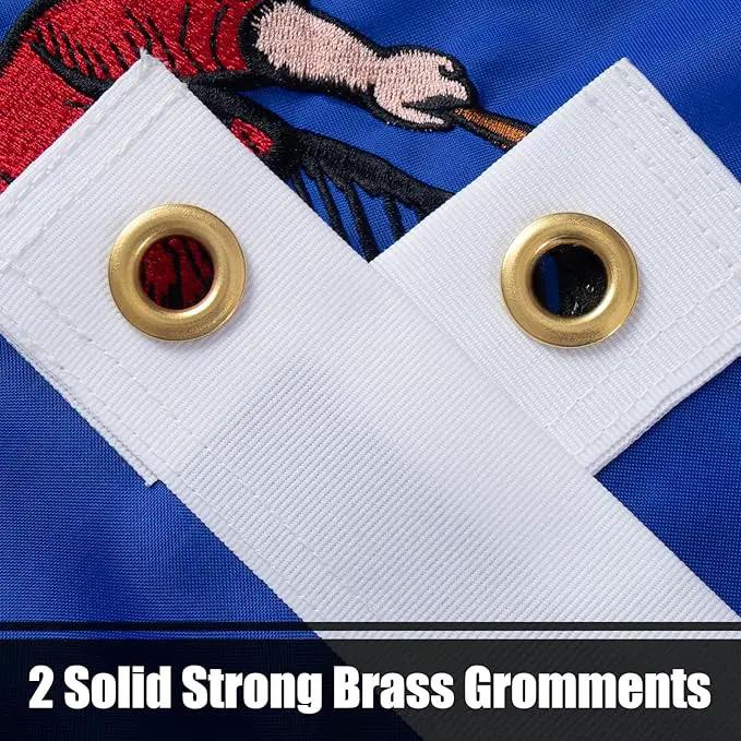 TOPFLAGS Wisconsin Flag 4x6 Outdoor WI State Flags Embroidered Longest Lasting Heavy Duty Polyester Stronger Brass Grommets 4 Stitched Hemming Perfect for Outside, photo 5 of 8