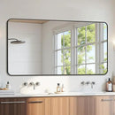 Bathroom Mirror 60" x 30", Large Rectangle Wall Mirror, Black Metal Frame Wall Mounted Mirrors for Bathroom, Vanity, Bedroom, Entryway Decor(Horizontal/Vertical) by CozyNest Decor