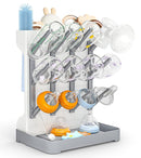 GoMaihe Baby Bottle Drying Rack: Space Saving Vertical Bottle Dryer Holder - Baby Accessories Storage Stand Organize Brushes Pacifiers on Countertop - BPA-Free - Gray by TinyTreasures Baby Boutique